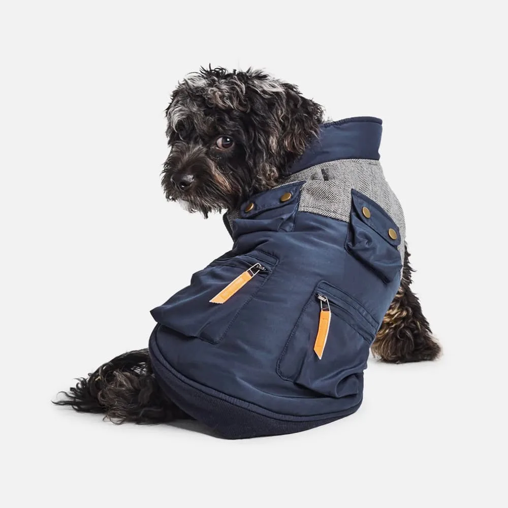 Waterproof Ripstop Dog Coat—Blue - obrazek 2